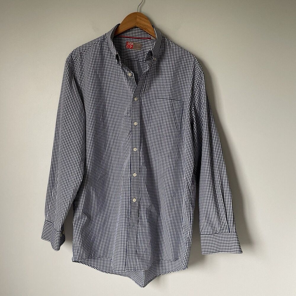 Chick-fil-A  Plaid Button-Down Dress Shirt Work Shirt A Men's Size Large